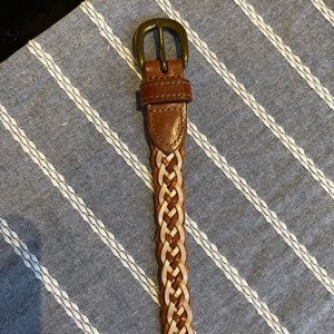 Gap leather braided belt - S